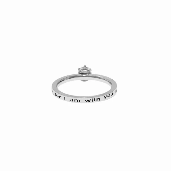 Forever Truth Rings Fear Not Solitaire Thin Silver Ring