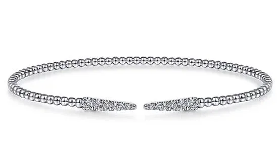 GABRIEL CO 14K White Gold Bujukan Diamond Spikes Split Bangle Bracelets GABRIEL CO 14K White Gold Bujukan Diamond Spikes Split Bangle Bracelets