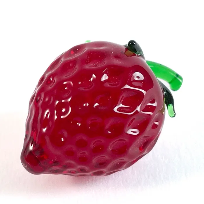 Glass strawberries natural size MuranoVitrum Earrings