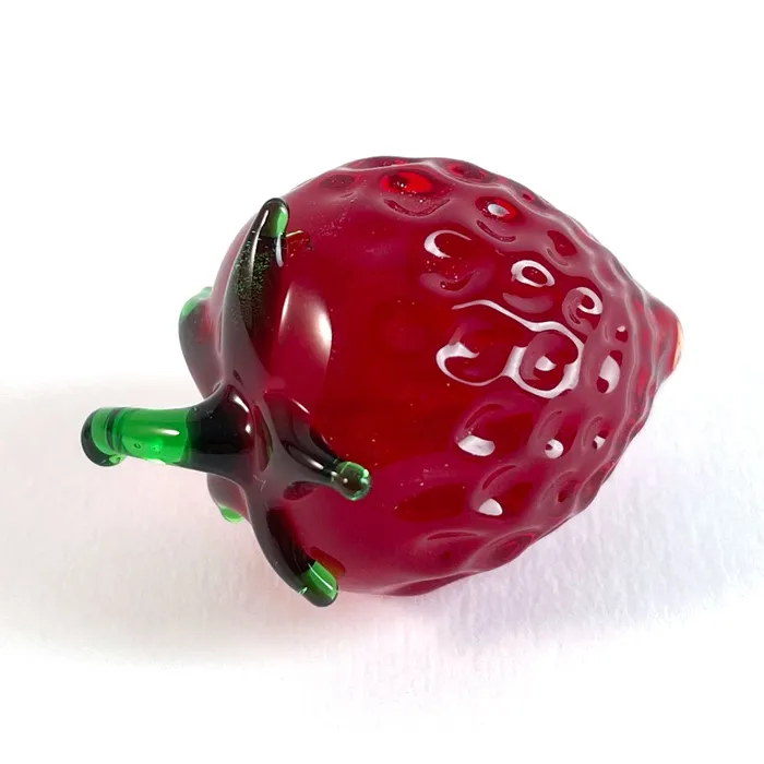 Glass strawberries natural size MuranoVitrum Earrings