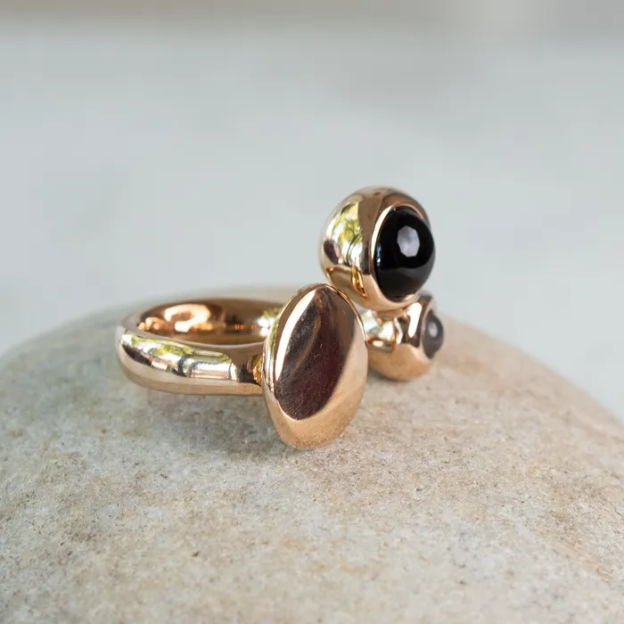Monica Castiglioni Rings Monica Castiglioni Spatusce 28 Bronze Ring wOnyxMoonstone
