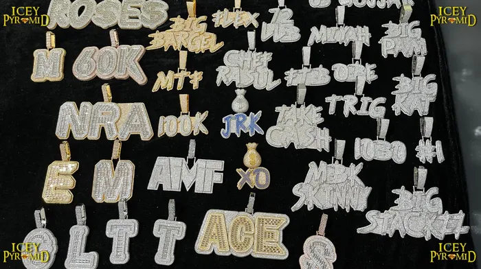 Necklaces Art Iced Out Personalized Custom Name Necklace Pendant COLORFUL