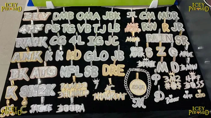 Necklaces Art Iced Out Personalized Custom Name Necklace Pendant COLORFUL