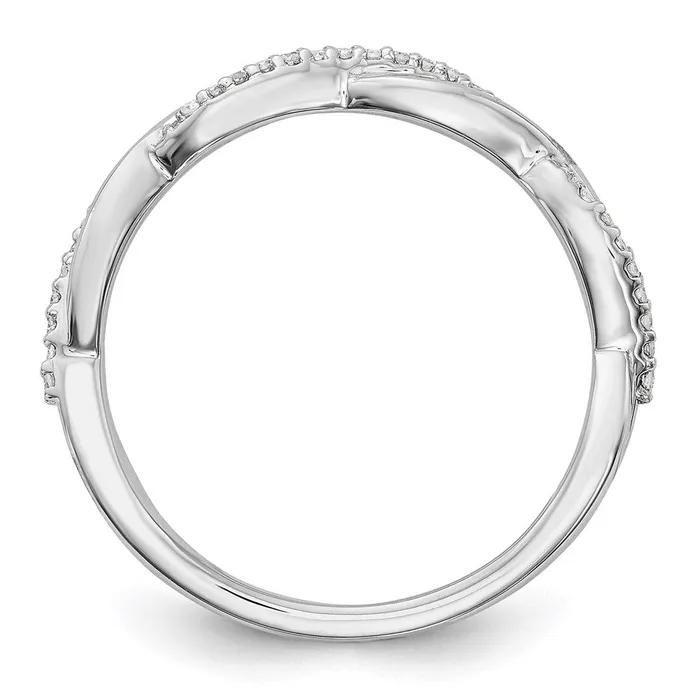 012ct CZ Solid Real 14K White Gold Wedding Band Ring Goldia Rings