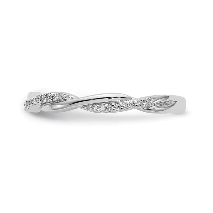012ct CZ Solid Real 14K White Gold Wedding Band Ring Goldia Rings