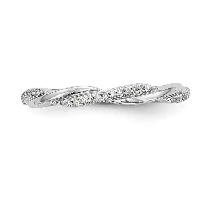 012ct CZ Solid Real 14K White Gold Wedding Band Ring Goldia Rings