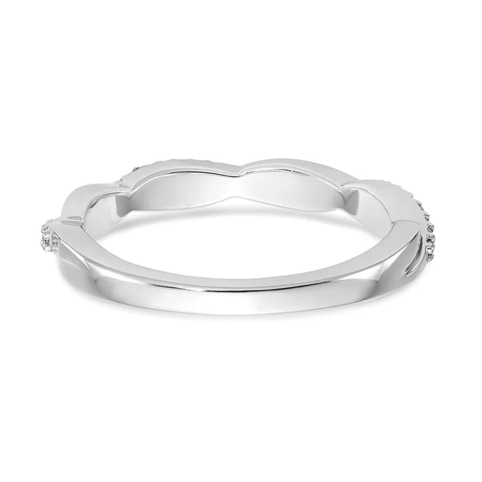 012ct CZ Solid Real 14K White Gold Wedding Band Ring Goldia Rings
