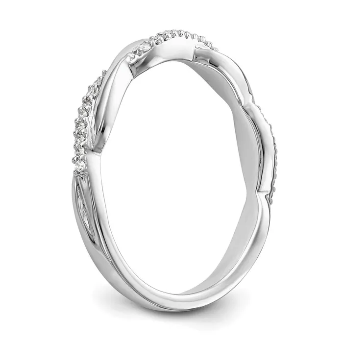012ct CZ Solid Real 14K White Gold Wedding Band Ring Goldia Rings