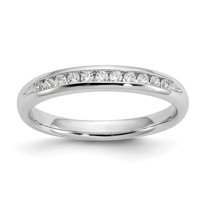 017ct CZ Solid Real 14K White Gold 11Stone Channel Wedding Band Ring Goldia Rings 017ct CZ Solid Real 14K White Gold 11Stone Channel Wedding Band Ring Goldia Rings