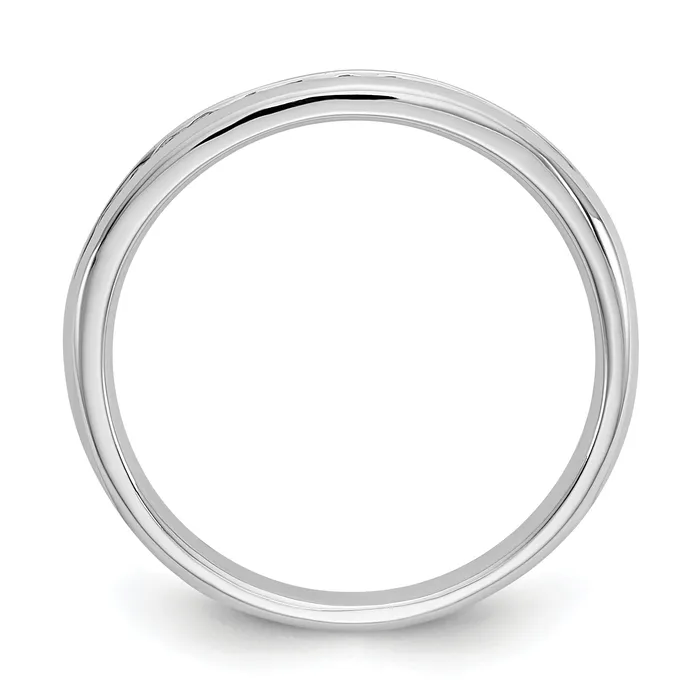 017ct CZ Solid Real 14K White Gold 11Stone Channel Wedding Band Ring Goldia Rings
