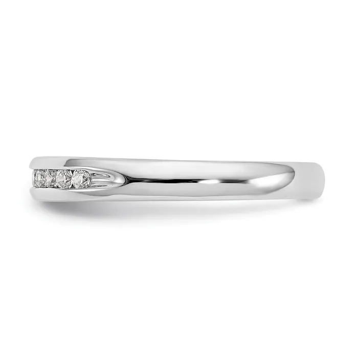 017ct CZ Solid Real 14K White Gold 11Stone Channel Wedding Band Ring Goldia Rings