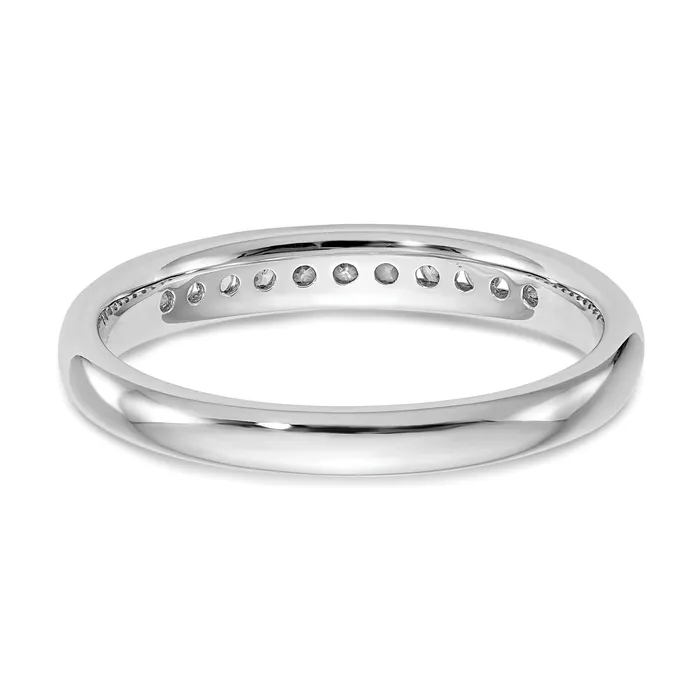 017ct CZ Solid Real 14K White Gold 11Stone Channel Wedding Band Ring Goldia Rings