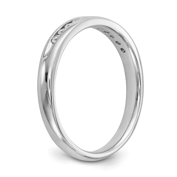 017ct CZ Solid Real 14K White Gold 11Stone Channel Wedding Band Ring Goldia Rings