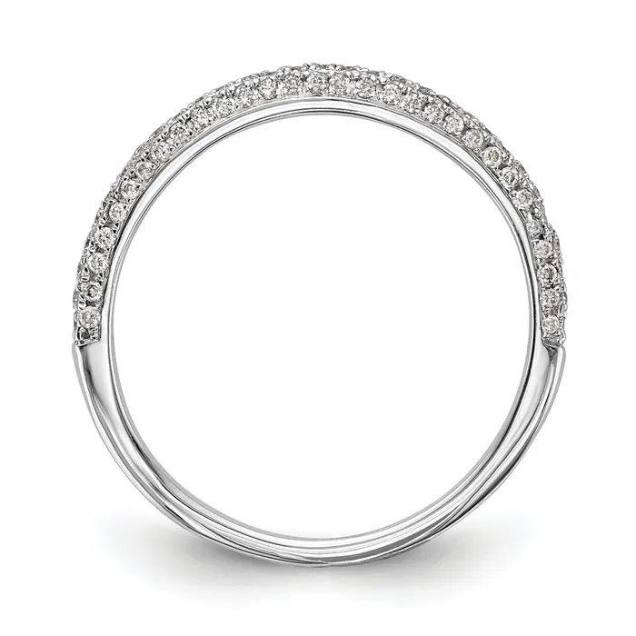 025ct CZ Solid Real 14k White Gold Wedding Wedding Band Ring Goldia Rings