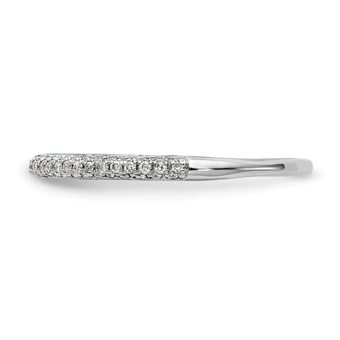 025ct CZ Solid Real 14k White Gold Wedding Wedding Band Ring Goldia Rings
