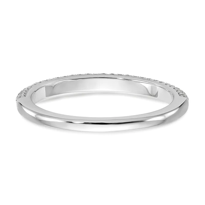 025ct CZ Solid Real 14k White Gold Wedding Wedding Band Ring Goldia Rings