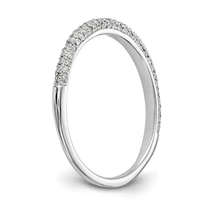 025ct CZ Solid Real 14k White Gold Wedding Wedding Band Ring Goldia Rings