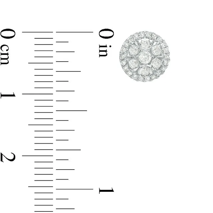 033 CT TW Diamond Double Frame Stud Earrings in 10K White Gold Goldia Earrings 033 CT TW Diamond Double Frame Stud Earrings in 10K White Gold Goldia Earrings