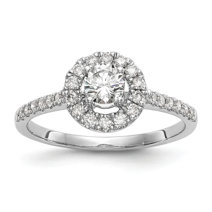 033ct CZ Solid Real 14K White Gold Round Halo Engagement Ring Goldia Rings 033ct CZ Solid Real 14K White Gold Round Halo Engagement Ring Goldia Rings