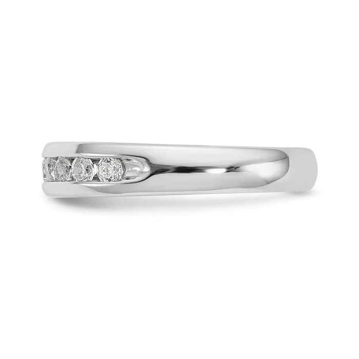 040ct CZ Solid Real 14K White Gold 9Stone Channel Wedding Band Ring Goldia Rings