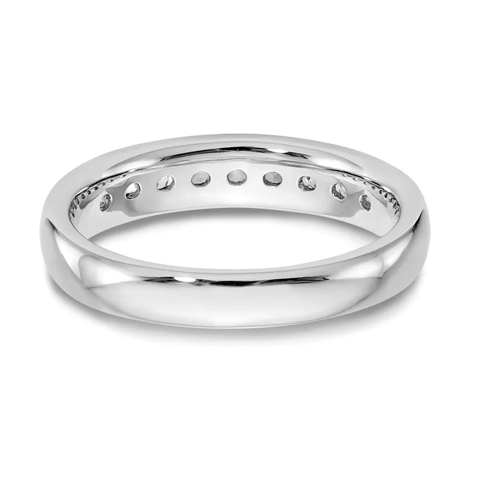 040ct CZ Solid Real 14K White Gold 9Stone Channel Wedding Band Ring Goldia Rings