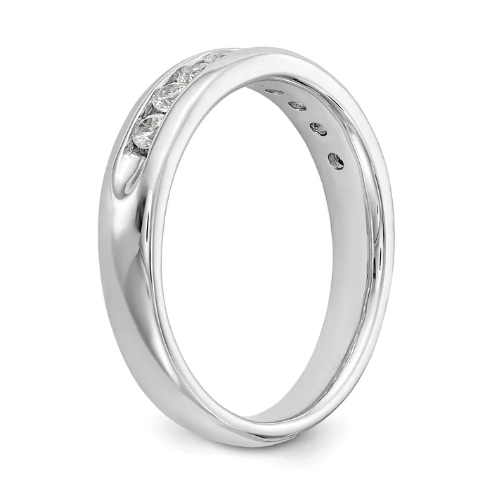 040ct CZ Solid Real 14K White Gold 9Stone Channel Wedding Band Ring Goldia Rings