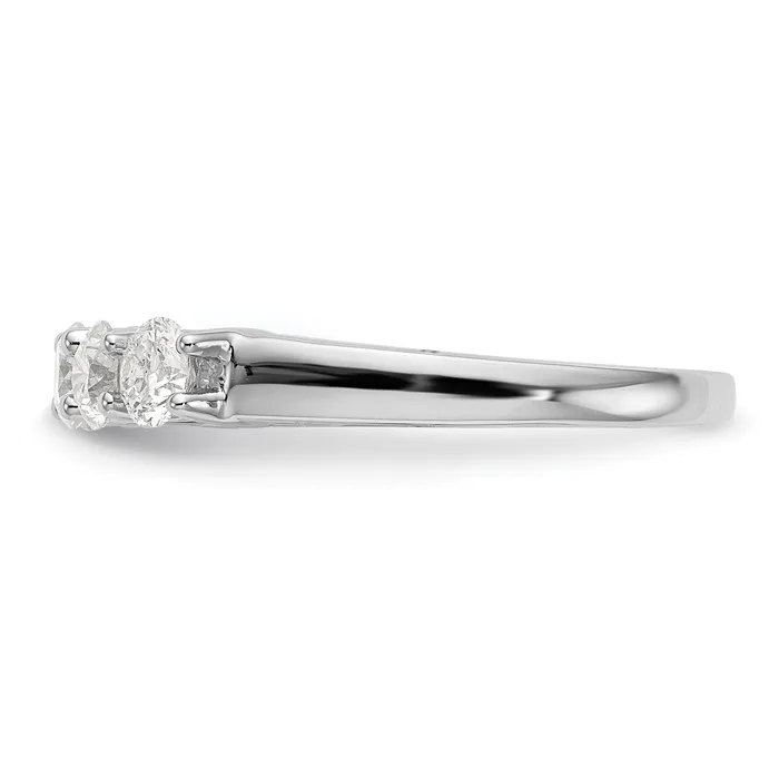 088ct CZ Solid Real 14K White Gold 5Stone Wedding Wedding Band Ring Goldia Rings