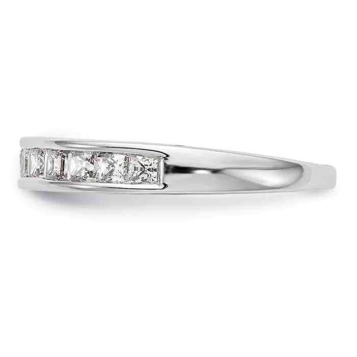 088ct CZ Solid Real 14k White Gold Wedding Wedding Band Ring Goldia Rings
