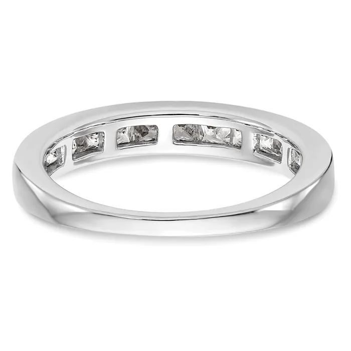 088ct CZ Solid Real 14k White Gold Wedding Wedding Band Ring Goldia Rings