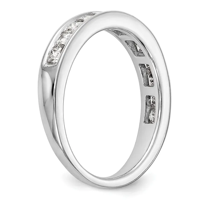 088ct CZ Solid Real 14k White Gold Wedding Wedding Band Ring Goldia Rings