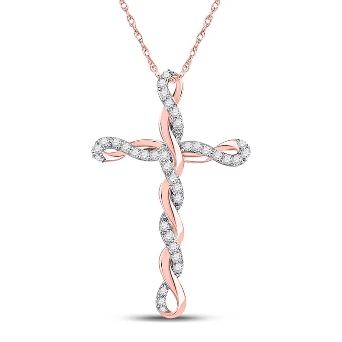 14CTWDiamond CROSS PENDANT gndatlanta Necklaces