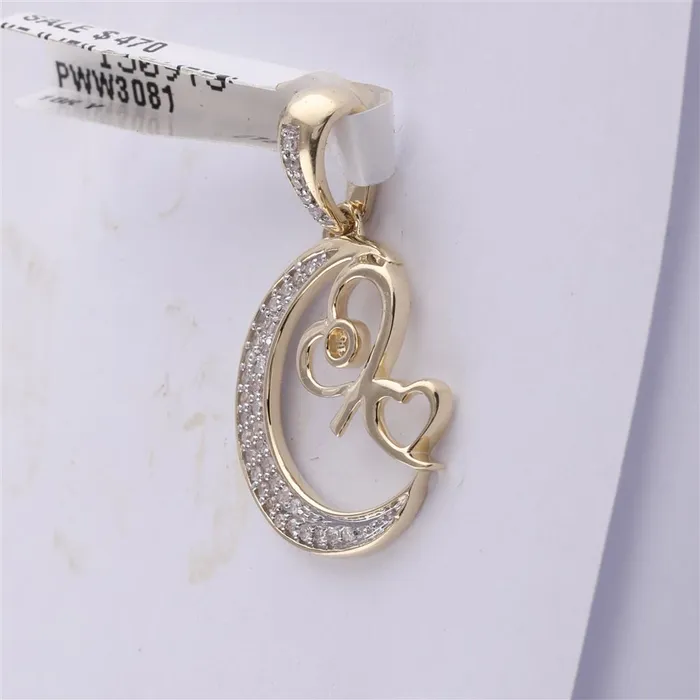 10k Yellow Gold Round Diamond Crescent Moon Heart Pendant 110 Cttw gndatlanta Necklaces 10k Yellow Gold Round Diamond Crescent Moon Heart Pendant 110 Cttw gndatlanta Necklaces