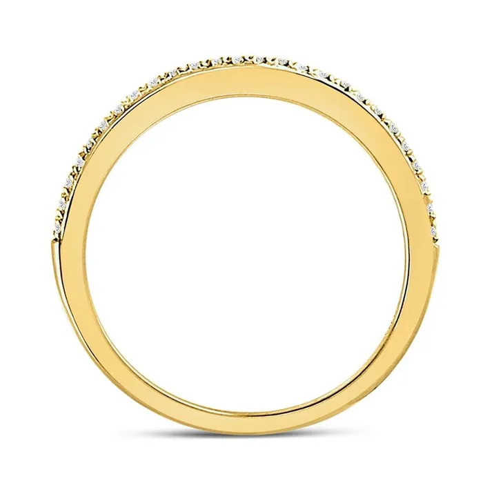 10k Yellow Gold Round Diamond Single Row Stackable Band Ring 18 Cttw Size 6 gndatlanta Rings