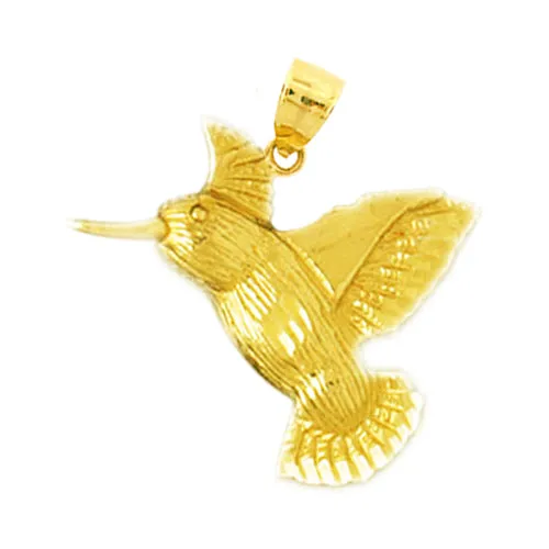 14K Gold 26MM Hummingbird Pendant Goldia PreStyled Sets