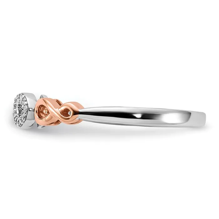 14k Rose Gold wWhite Rhodium Real Diamond Infinity Ring Goldiacom Rings
