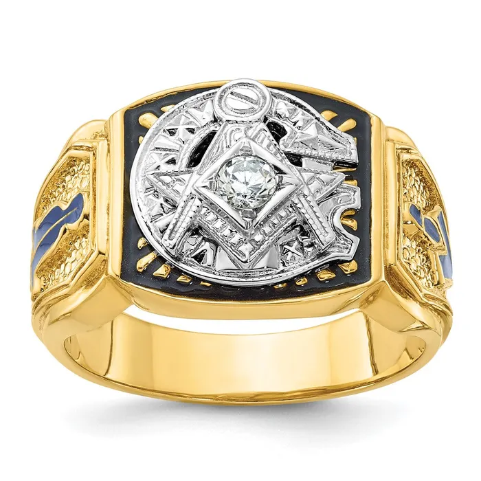14k Twotone Gold Mens Polished and Textured Blue Lodge Master Masonic Ring Mounting Goldia Rings 14k Twotone Gold Mens Polished and Textured Blue Lodge Master Masonic Ring Mounting Goldia Rings