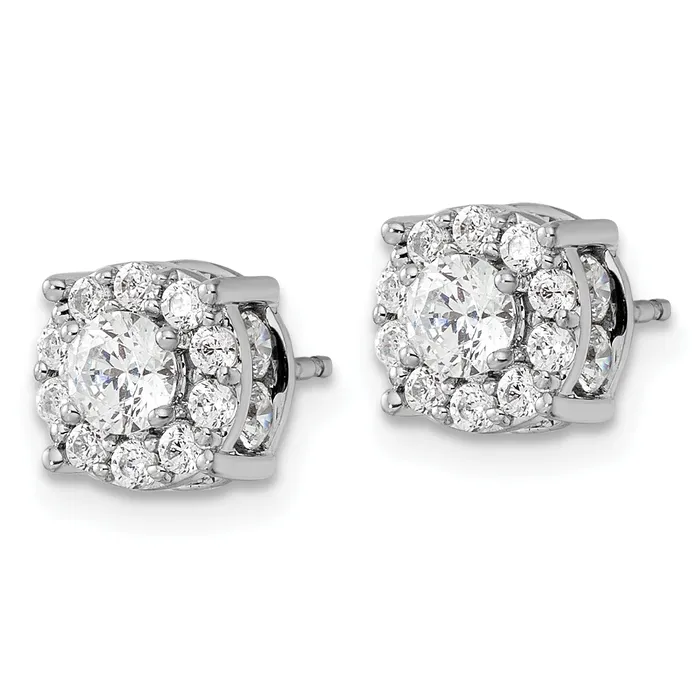 14k White Gold 1 12 Ct Lab Grown Diamond VSSI G Post Earrings Goldia Earrings