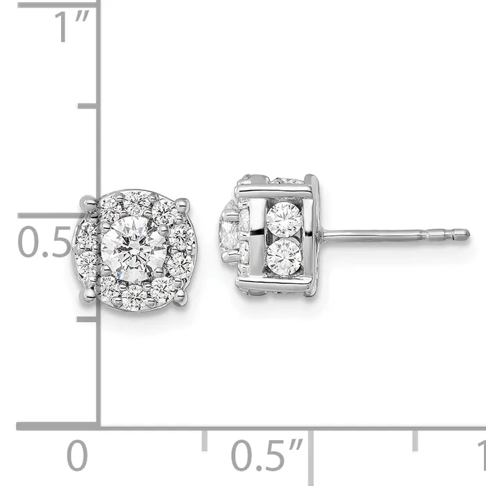 14k White Gold 1 12 Ct Lab Grown Diamond VSSI G Post Earrings Goldia Earrings