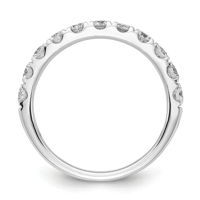 14k White Gold 1 Ct Lab Grown Diamond VSSI G Wedding Band Ring Goldia Rings