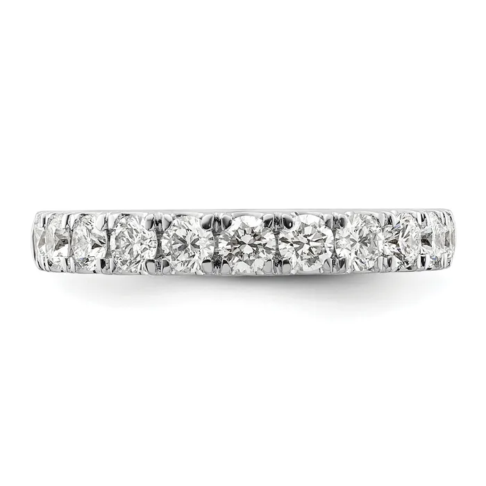 14k White Gold 1 Ct Lab Grown Diamond VSSI G Wedding Band Ring Goldia Rings