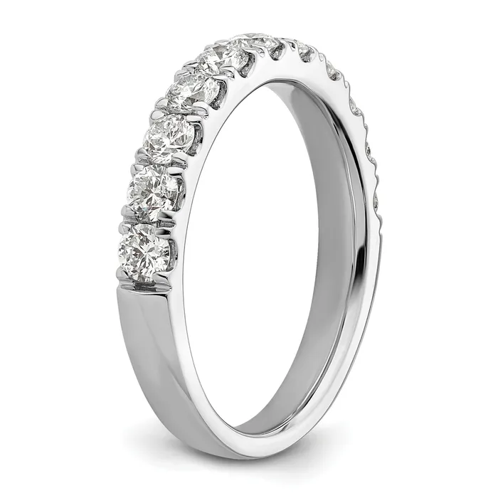 14k White Gold 1 Ct Lab Grown Diamond VSSI G Wedding Band Ring Goldia Rings