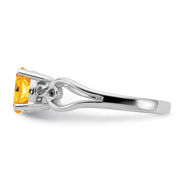 14k White Gold Citrine Ring Goldia Rings