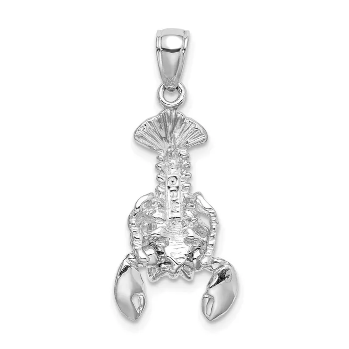 14k White Gold Moveable Lobster Charm Goldia Charm Necklaces