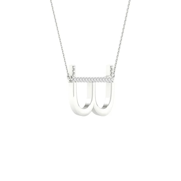 14k White Gold Round Diamond Initial B Letter Necklace 120 Cttw gndatlanta Necklaces 14k White Gold Round Diamond Initial B Letter Necklace 120 Cttw gndatlanta Necklaces