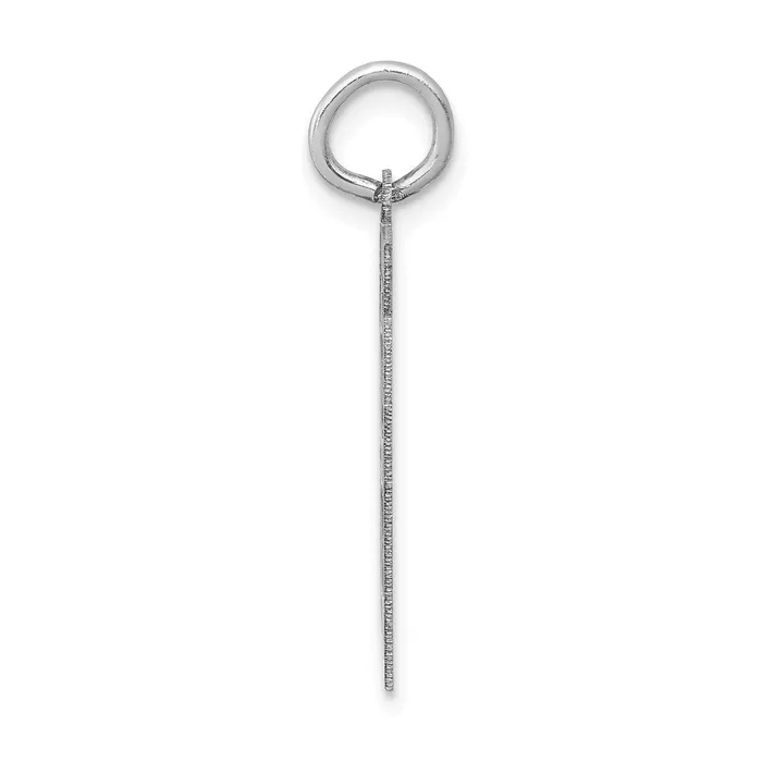 14k White Goldw Medium Satin Number 81 Charm Goldia Charm Necklaces