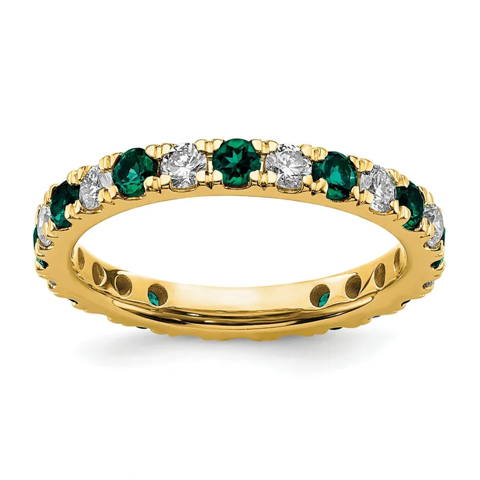 14k Yellow Gold 34 Ct Lab Grown Diamond VSSI G and Lab Created Alexandrite Eternity Band Ring Goldia Rings 14k Yellow Gold 34 Ct Lab Grown Diamond VSSI G and Lab Created Alexandrite Eternity Band Ring Goldia Rings