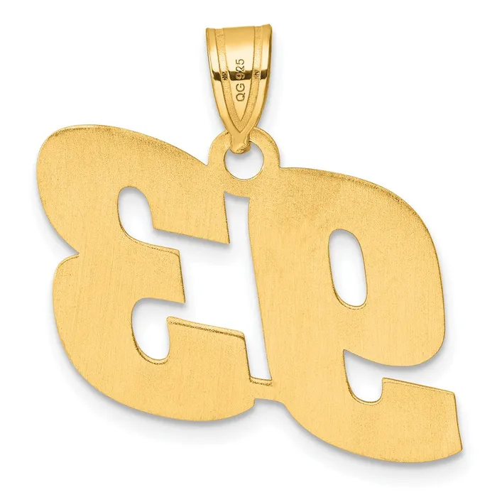 14k Yellow Gold Polished Block Number 93 Pendant Goldia PreStyled Sets
