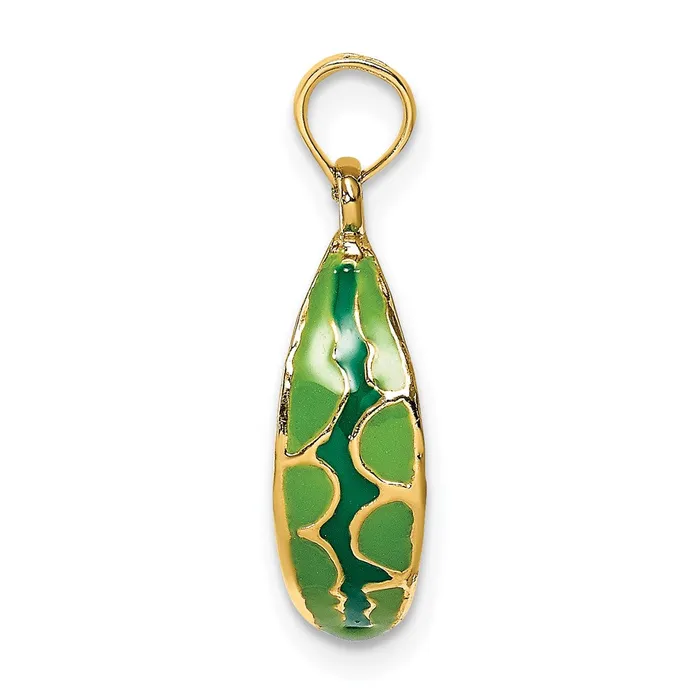 14k Yellow Gold w Enamel 3D Watermellon Charm Goldia Charm Necklaces