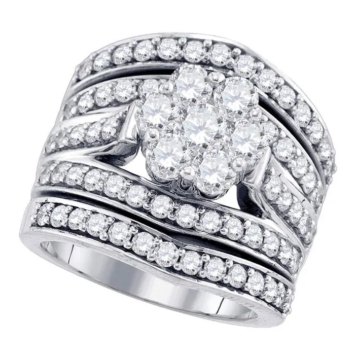 3 CTDiamond FLOWER RING gndatlanta Rings