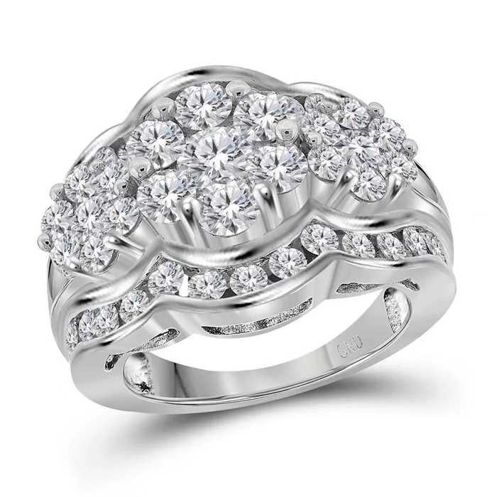 3 CTDiamond FLOWER RING gndatlanta Rings